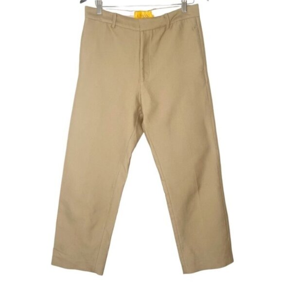 NEW Union Los Angeles khaki beige flat front pants - Picture 3 of 8